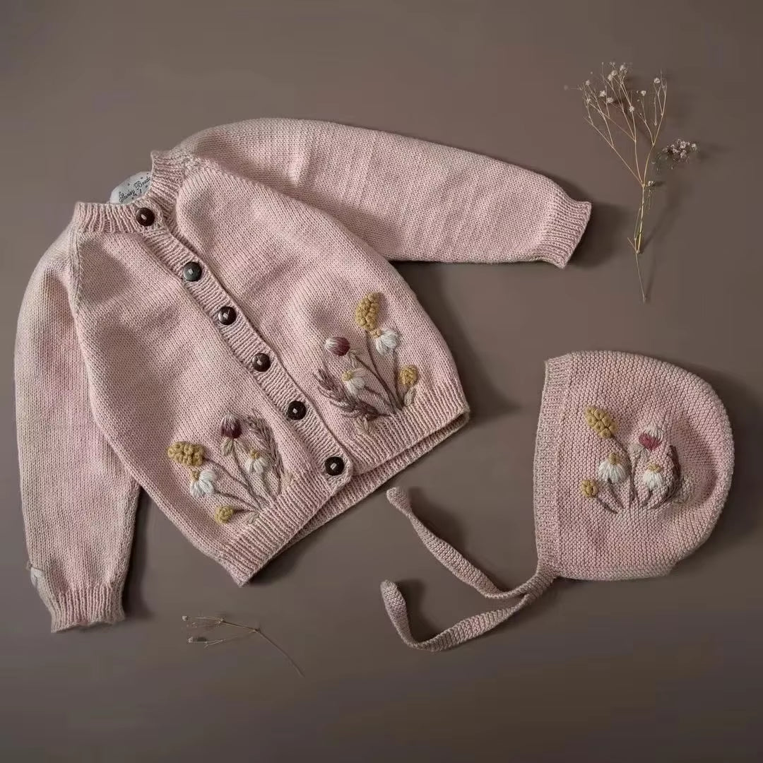 Kids Sweater Shirley Bredal Brand Girls Winter Clothes New Autumn Toddler Cardigan Embroidery Cotton Soft Baby Boys Knit Tops