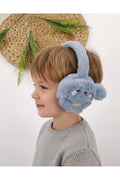 Boys Blue Plush Winter Earmuffs – Fluffy Puppy Ear Warmers for Kids